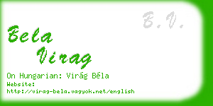 bela virag business card