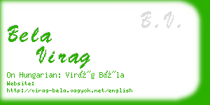 bela virag business card